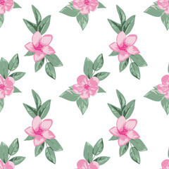 Floral Seamless vector illustration pattern background. Design for use all over textile fabric print wrapping paper and others. Vintage spring flower repeatable print design ready to print graphic