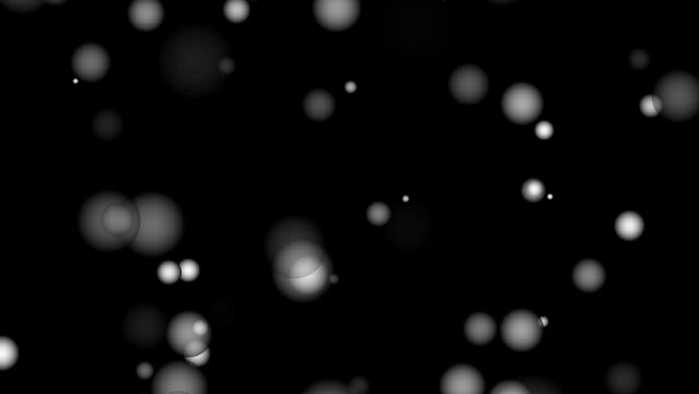Black and white sphere particle wallpaper or home screen or screen saver animation in 4K 60FPS RGBA.
