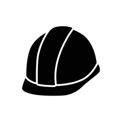 Construction safety helmet icon. Simple solid style. Hard hat, worker cap, protect and safe concept. Glyph vector illustration design isolated on white background. EPS 10.