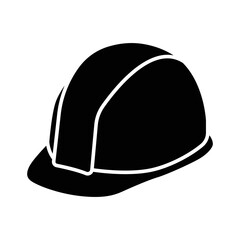 Construction safety helmet icon. Simple solid style. Hard hat, worker cap, protect and safe concept. Glyph vector illustration design isolated on white background. EPS 10.