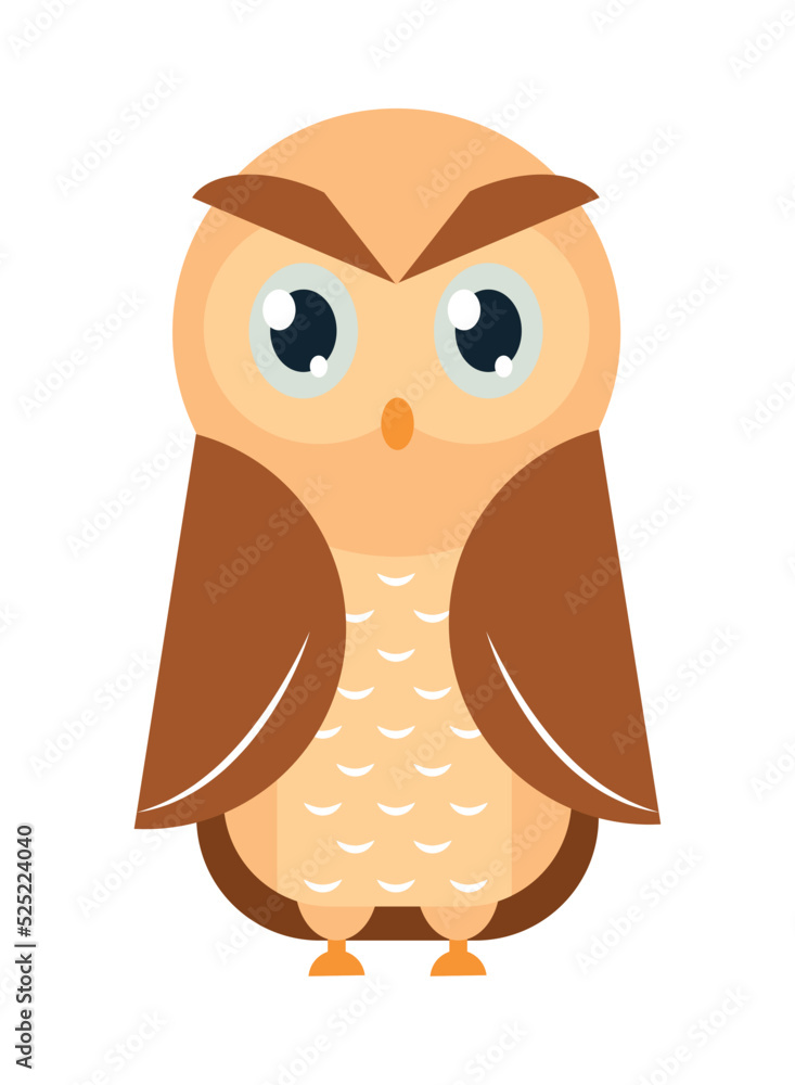 Poster cute owl icon