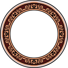 classic style circle engraving frame vector design