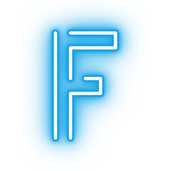 Neon alphabet F icon, glowing icon, glowing alphabet icon, glowing F, glowing letter, neon letter