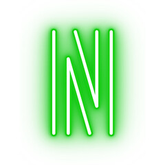 Neon alphabet N icon, glowing icon, glowing alphabet icon, glowing N, glowing letter, neon letter