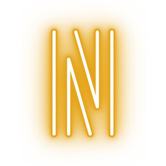Neon alphabet N icon, glowing icon, glowing alphabet icon, glowing N, glowing letter, neon letter