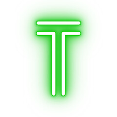 Neon alphabet T icon, glowing icon, glowing alphabet icon, glowing T, glowing letter, neon letter