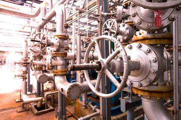 Oil nozzle with shut-off valve enter the industrial factory