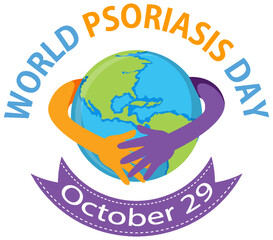 Fototapeta na wymiar World Psoriasis Day Banner Design