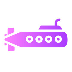 submarine gradient icon