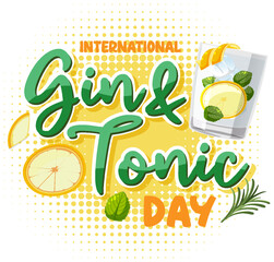 International gin and tonic day logo design
