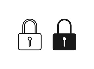 Lock vector icon, padlock icon, vector isolated symbol.