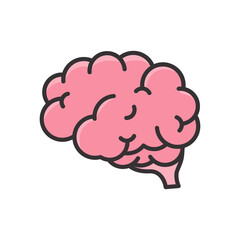 Human brain vector Wavy Symbol of learning Intelligence and an optimistic attitude
