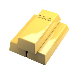 gold bar stacked 3d illustration icon