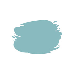 A colored brush that is painted as a text box. Isolated on white background