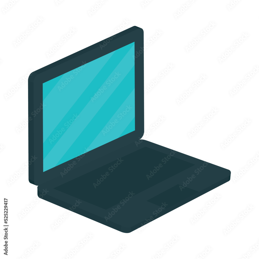 Poster laptop isometric icon