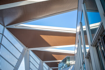 Obraz premium Modern architecture roof structure construction site