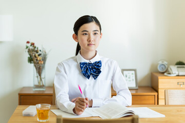 女子校生　学習