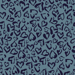 Abstract seamless vector pattern of love hearts. Design for use background Textile all over fabric print wrapping paper and others. Repeating texture surface pattern easy edit and customizable