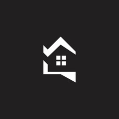 Fototapeta premium simple real estate bubble talk symbol logo vector