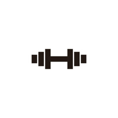 Obraz premium letter h dumbell simple geometric logo vector