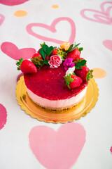 Strawberry cheesecake international Peruvian dessert