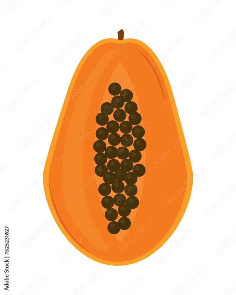 Sticker papaya fruit icon