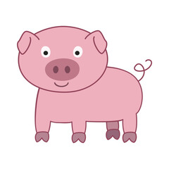 Obraz na płótnie Canvas Pig Design Very Cute Animal