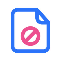 Restrict Files Icon Two Tone Color