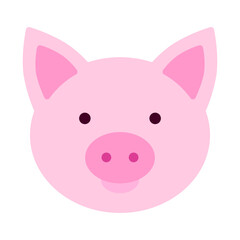 Obraz na płótnie Canvas Pig Face Icon