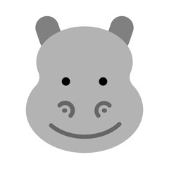 Hippopotamus Face Icon