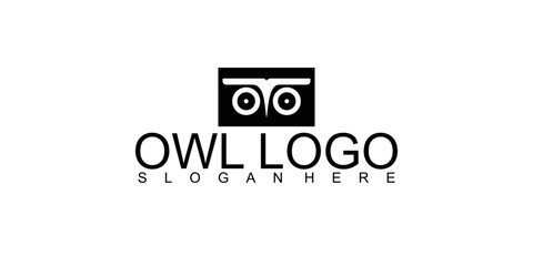 Owl logo design with modern style