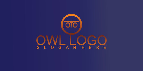 Owl logo design with modern style