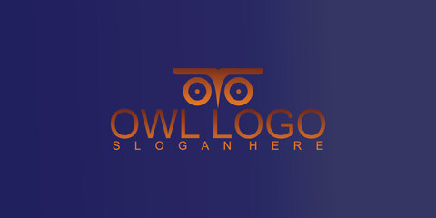 Owl logo design with modern style
