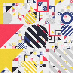 Fototapeta premium abstract geometric figures, bauhaus background