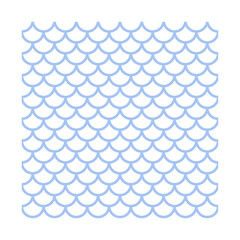 Seamless pattern of mermaid scales Beautifully arranged fish scales. Isolated on background