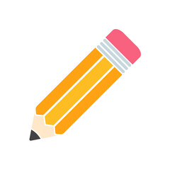 Vector Yellow Wooden Pencil With Eraser Back With a label for adding text.