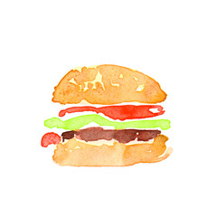 Hamburger - Watercolor