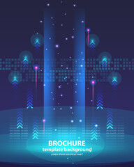  technology communication hi tech template background nine