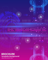 technology communication hi tech template background seven