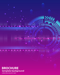  technology communication hi tech template background six