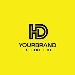 Letter HD vector line logo design Creative minimalism logotype icon symbol.