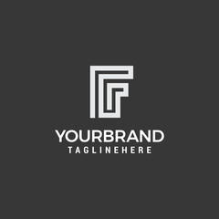 Initial F modern monogram and elegant logo design. Professional Letters Vector Icon Logo line style.