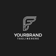 Capital Lines Letter F Creative Line Letters Design Graphic Alphabet Symbol For Logo