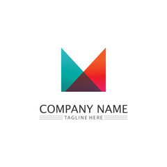 M Letter Logo Template