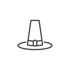 Pilgrim hat line icon