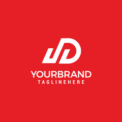 JD initial letter Logo modern minimalist urban creative Fashion brand logo template