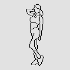 Pixeled human element