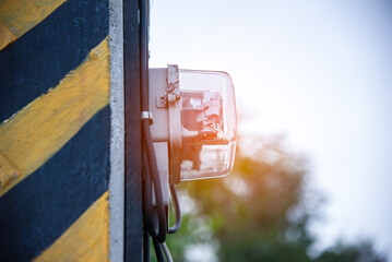 Electric meter installed on electric post, use for electricity bill to each of people and general...