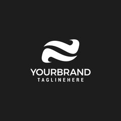 Obraz premium Vector letter N logo forming two waves Suitable for various types of businesses,