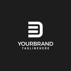 Alphabet letters Initials Monogram logo ED DE logo design